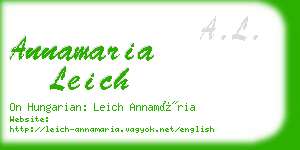 annamaria leich business card